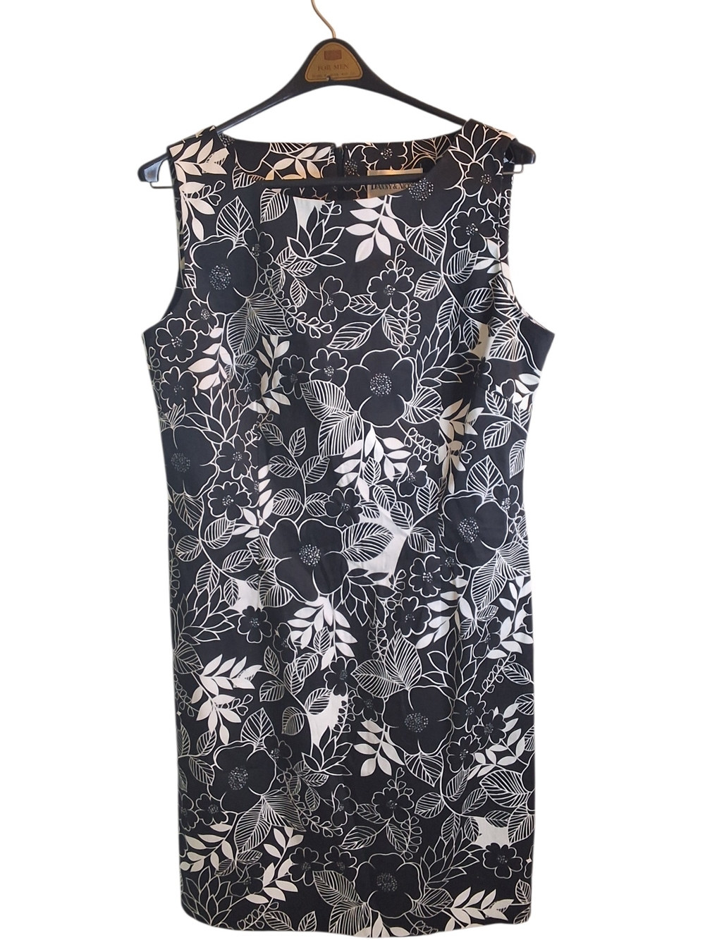 Danny & Nicole Black and White Floral Midi Dress Size 14 - NWT